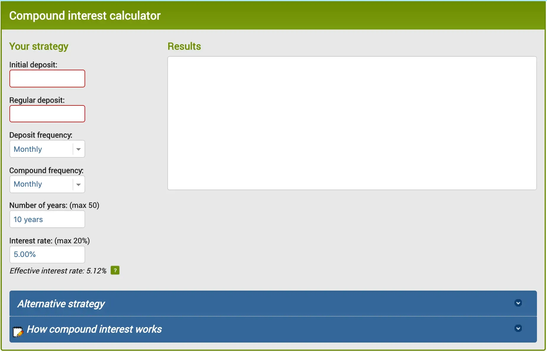 Original MoneySmart Calculator